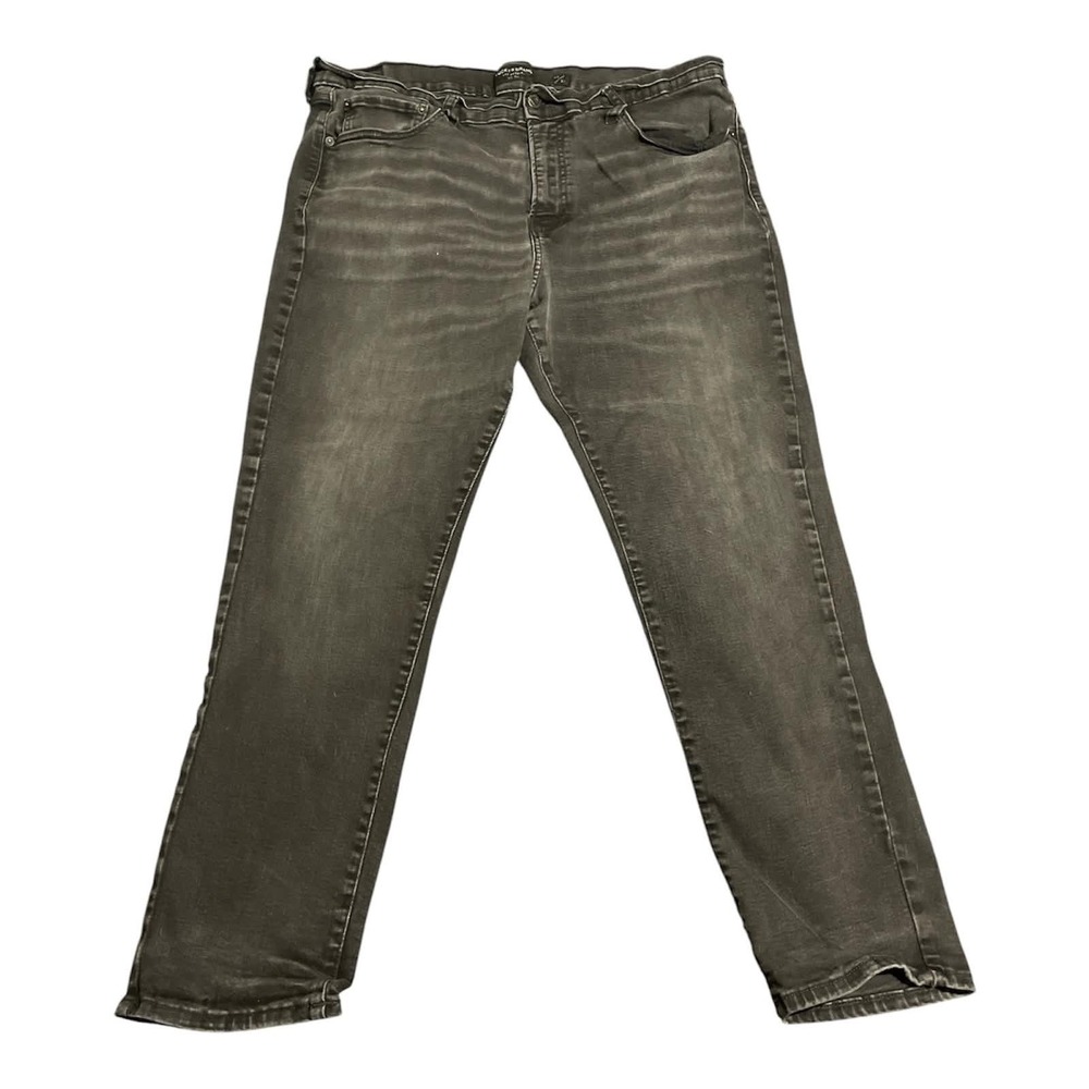 Lucky Brand Jeans Mens 40x30 Black 410 Athletic Straight Washed Denim Pants